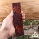 Marque page médiéval elfique en cuir repoussé marron brun orné de  Feuilles de Chêne, réalisé à la main