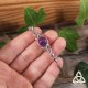 Bracelet elfique en Argent orné de belles volutes de style Art Nouveau ondulant autour d'une Améthyste violette