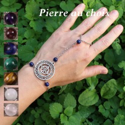 Bracelet de main Cirdol noeud celtique - Pierre naturelle