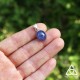 Pendentif féerique en Argent au cabochon ovale de Tanzanite naturelle au bleu irisé serti clos.