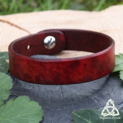 Bracelet Cuir Imryn - rouge marron