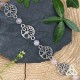 Bracelet  féerique Arbres de Vie argentés entourés de perles en  Quartz Rose pastel, pour mariage médiéval fantasy