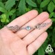 Tiare de front pour mariage elfique ornées de volutes féeriques et pierre gemme naturelle