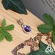 Pendentif féerique en argent 925 et cabochon rond en Améthyste naturelle violet transparent