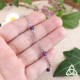 Bracelet printemps féerique avec une fine chaine en acier inoxydable et perles en Améthyste violet foncé