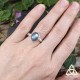 Bague intemporelle et féerique en Argent 925 et Labradorite aux beaux reflets bleu, grande taille 59, pour elfe medieval fantasy