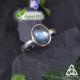 Bague intemporelle et féerique en Argent 925 et Labradorite aux beaux reflets bleu, grande taille 59, pour elfe medieval fantasy