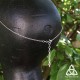 	Tiare elfique inspiré du bijou d'Arwen dans le seigneur des Anneaux orné d'une pierre naturelle et de volutes d'argent