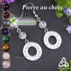 Boucles d'oreilles inox "La Course de la Lune"