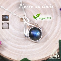 Collier Eldariel en Argent et Pierre naturelle