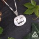 Pendentif artisanal orné d'une tête de Citrouille Malicieuse en argent 925 pour un Halloween magique