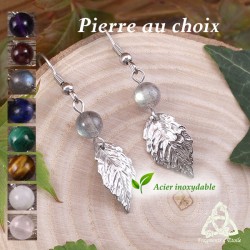 Boucles d'oreilles Inareth Feuilles elfiques