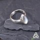 Bague féerique en Argent 925 et Labradorite en forme d'amande aux beaux reflets bleu Taille 55, pour cadeau