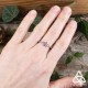 Bague réglable médiéval fantasy ornée d'une triquetra celtique argentée, pour mariage elfique ou  féerique