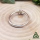Bague réglable médiéval fantasy ornée d'une triquetra celtique argentée, pour mariage elfique ou  féerique