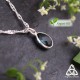 Collier Larme d’Ondine en argent 925 avec topaze bleue facettée en forme de goutte