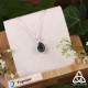 Bijou fantasy en argent massif avec pierre bleue, style féerique discret