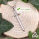 Collier fantasy Gilmegil en forme d'épée, avec mention “acier inoxydable” – pendentif Anduril inspiré de l’univers de Tolkien