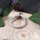 Bague Ceangal vue du dessus – entrelacs celtiques et arrière du Grenat