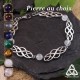 Bracelet Odalyne - modèle elfique avec pierre au choix (améthyste, péristérite, grenat, aigue-marine, labradorite, malachite)