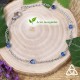 Bracelet Illie en acier inoxydable et Kyanite bleue – bijou fin féerique vu de dessus, pierres naturelles et mailles fines