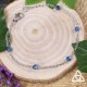 Bracelet elfique Illie, chaine fine en acier inox et perles en Kyanite bleue - style féerique, bijou estival