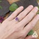 Bague celtique Ceangal - argent 925 et Améthyste violette, bijou elfique porté sur main de femme
