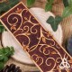 Marque page elfique Valaryn - détail des ondulations et feuilles repoussées dans le cuir, style médiéval fantasy