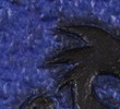 Fond bleu foncé et motif noir